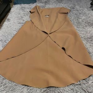 Camel long vest